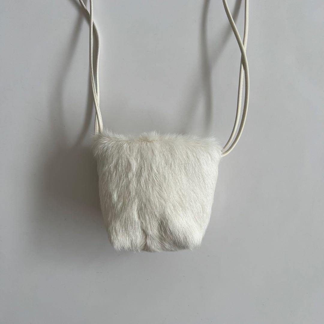 新品 JIL SANDER FUR MINI SHOULDER BAG