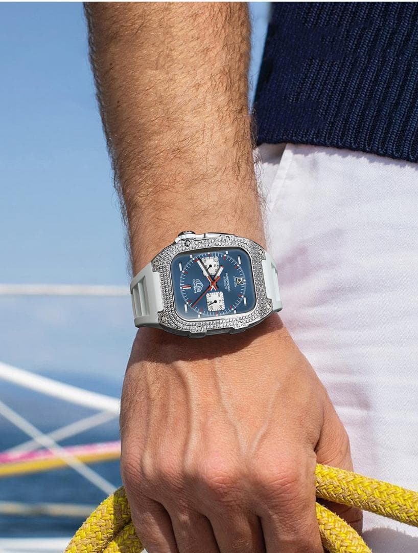 アップルウォッチ カスタム　ケース　/キュービックジルコニア