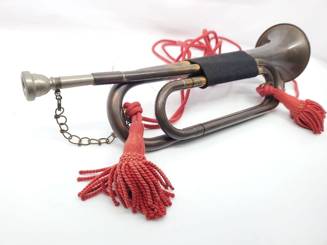 下倉楽器 海上自衛隊 信号ラッパ MSDF 海軍マーク刻印有　ラッパ/二つ巻