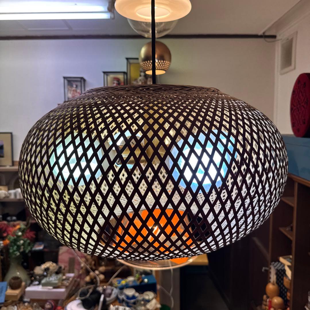 j*n様 昭和レトロ　ビンテージ　竹籠照明　4灯式