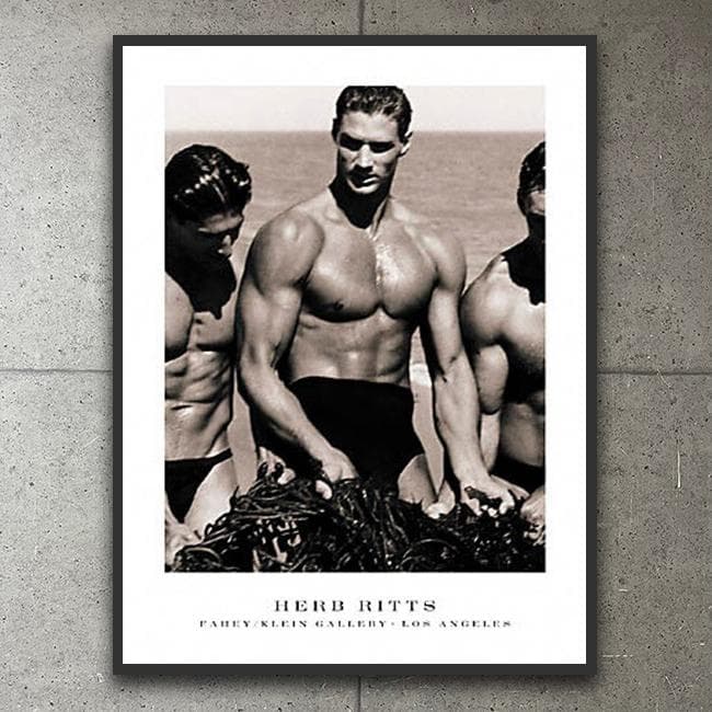 額装品/Men with Kelp（ハーブ リッツ）/アートポスター