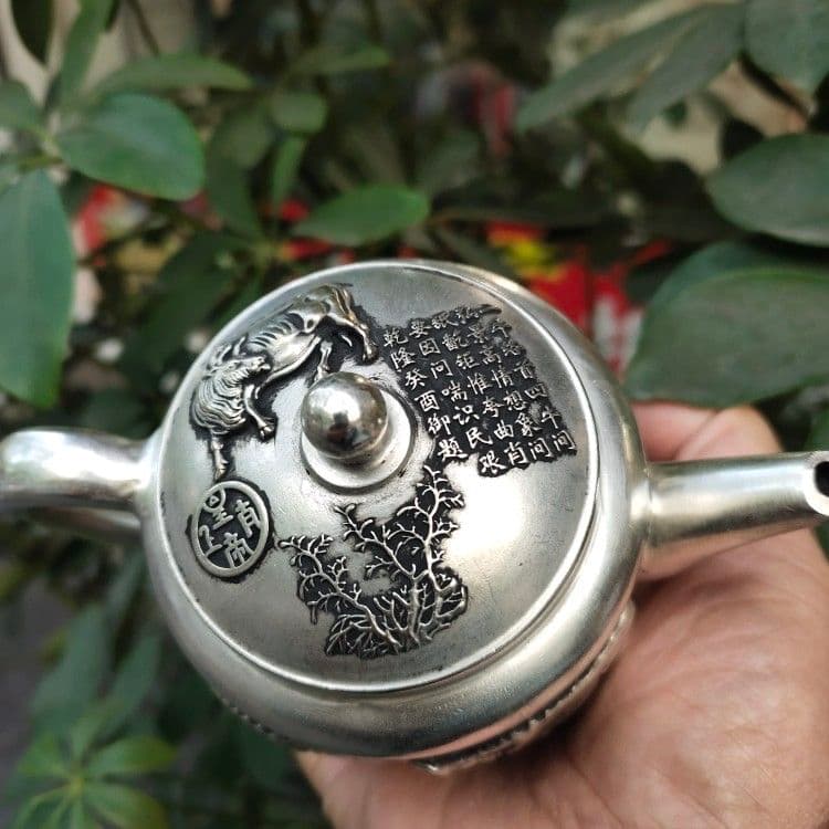 銅製 五牛急須 徳利 煎茶器 装飾品 工芸品 美術品 置物