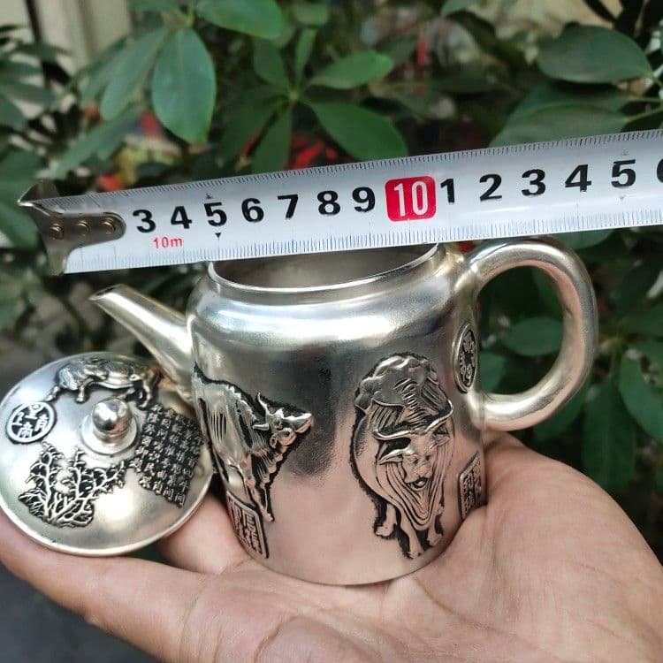 銅製 五牛急須 徳利 煎茶器 装飾品 工芸品 美術品 置物