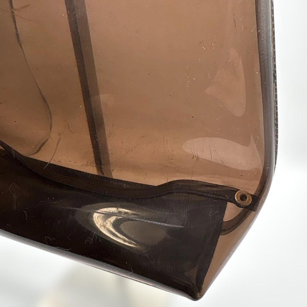 GUCCI グッチ バンブー ショルダーハンドバッグ ビニール レザー ブラウン