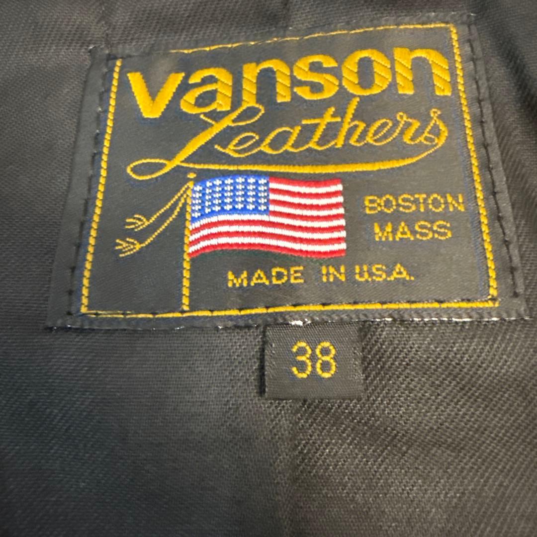 vanson Leathers シングルライダースジャケット 38