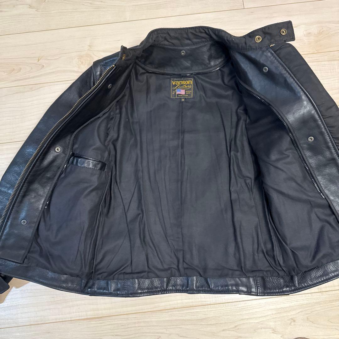 vanson Leathers シングルライダースジャケット 38