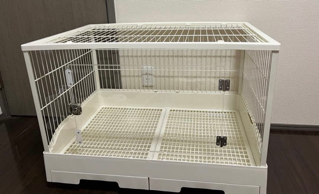 GEX 小動物用ケージ クリアフロント80 モルモットうさぎ ホワイトケージ