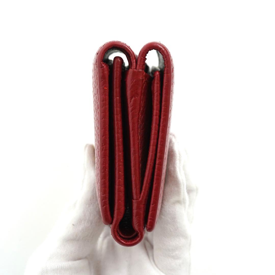 ✨未使用展示品✨　GUCCI ミニ財布　マーモント　GGロゴ 三つ折り　レッド