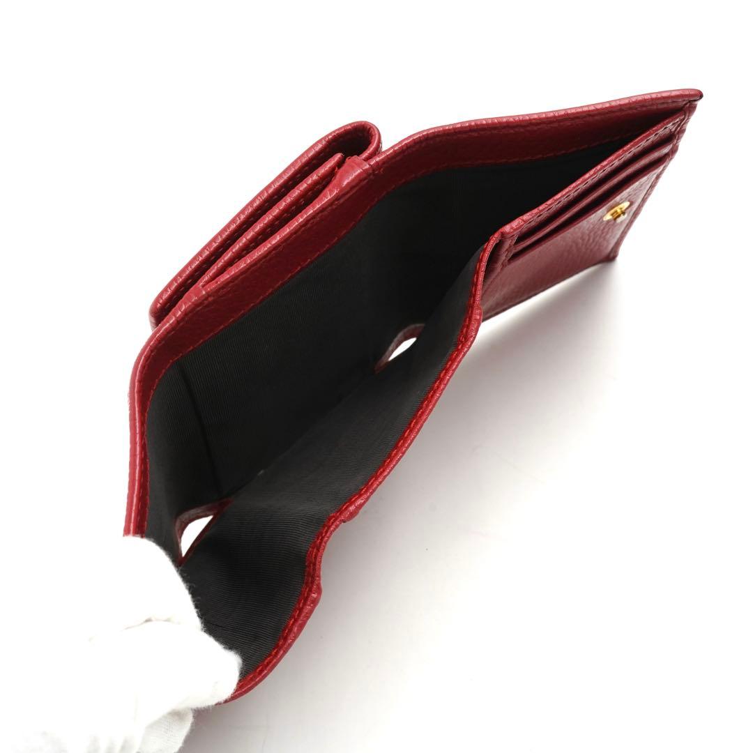 ✨未使用展示品✨　GUCCI ミニ財布　マーモント　GGロゴ 三つ折り　レッド
