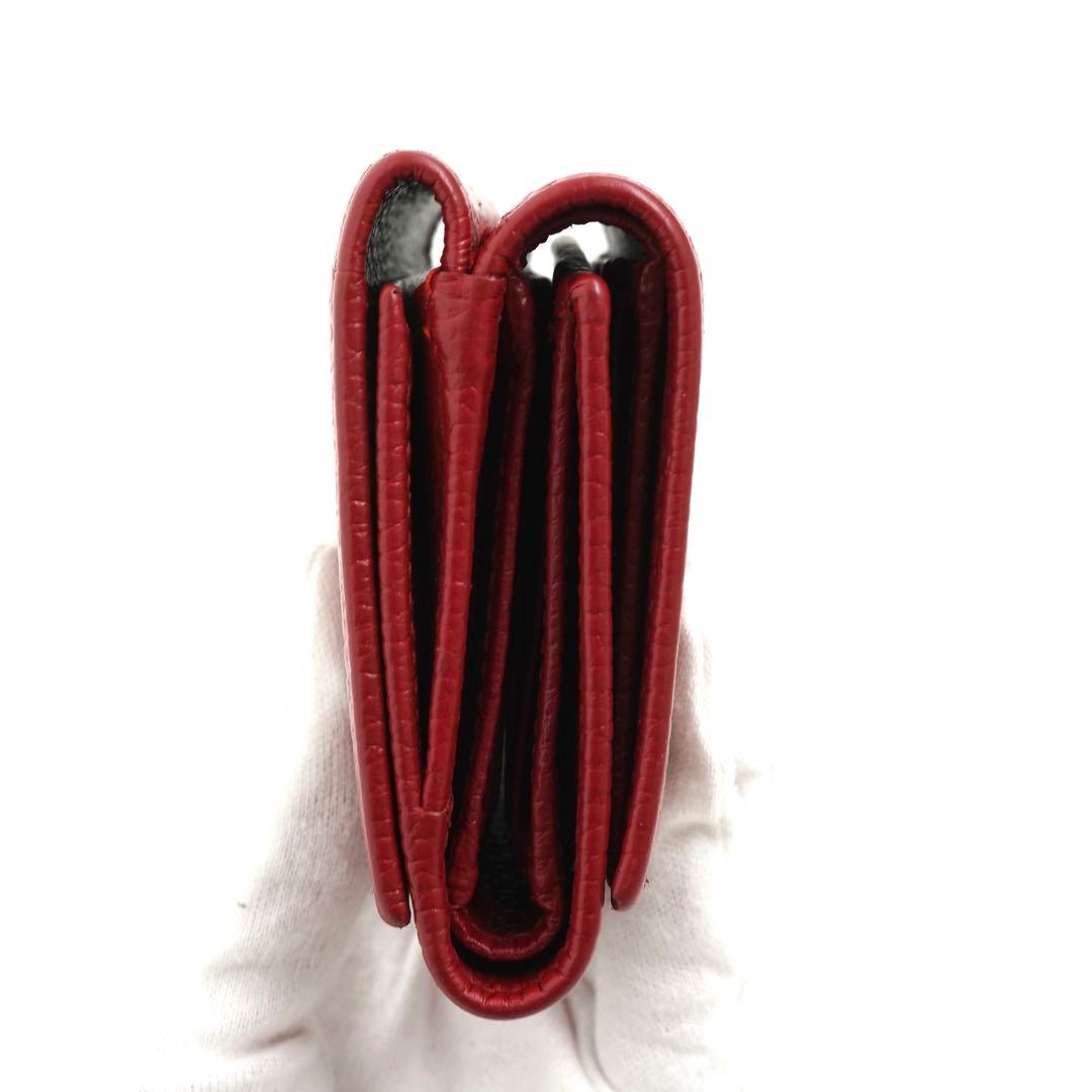 ✨未使用展示品✨　GUCCI ミニ財布　マーモント　GGロゴ 三つ折り　レッド