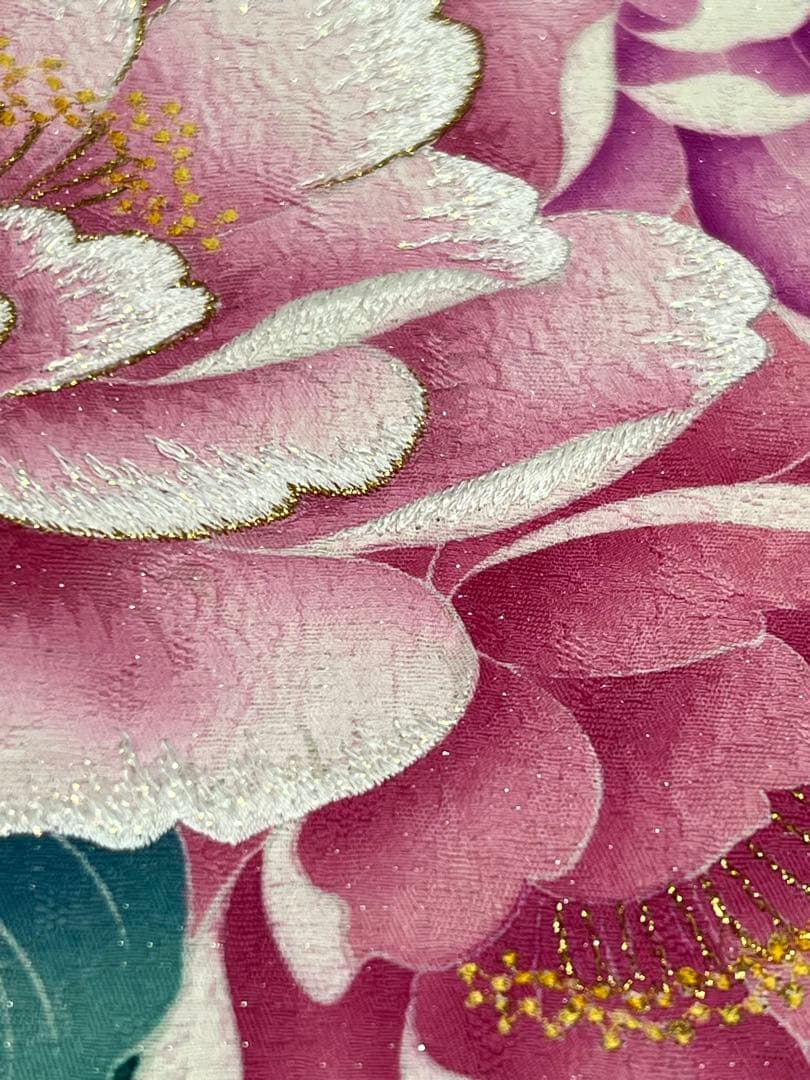 振り袖　フルセット　別誂長襦袢付　金彩加工　成人式　刺繍入り　豪華　598