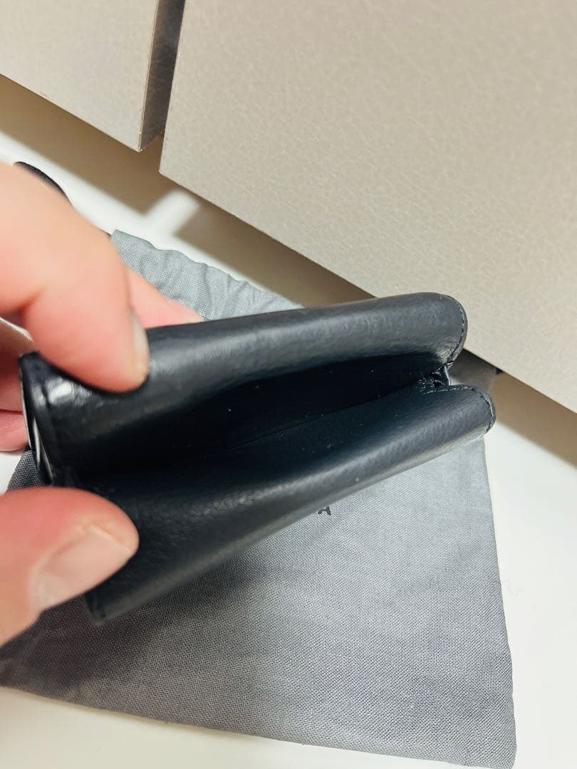 [美品✨] BALENCIAGA ブラック 三つ折り財布　袋付き