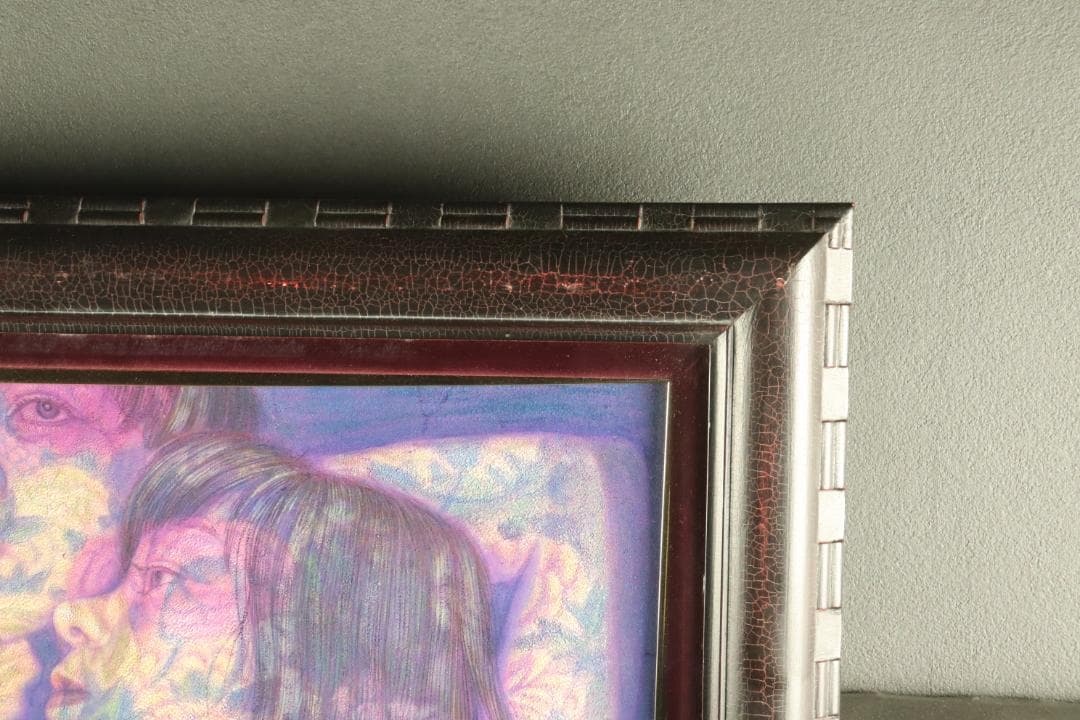 真作保証 稲垣孝二 「合体」 油彩30号 日動画廊取扱大作作品 タトウ箱付