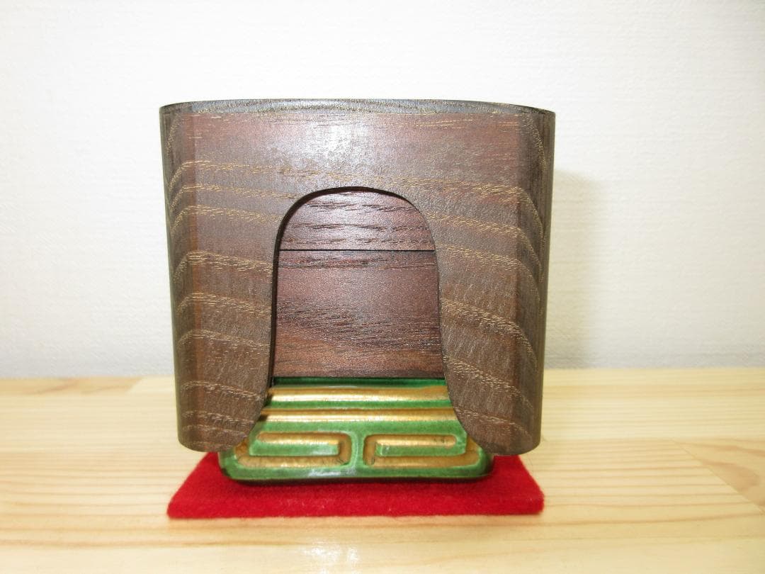 送料込【逢絢亭・新品】茶道具 七事式道具 重香合 桑 表流好み 紙箱入り