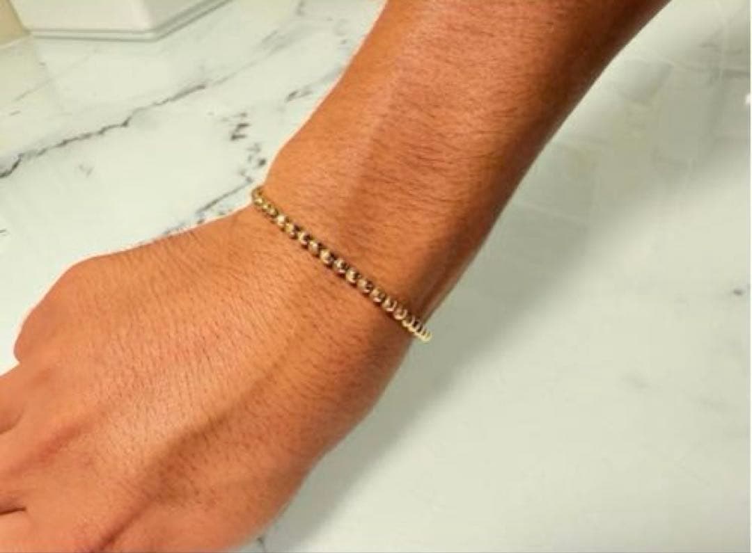 8g K18 ゴールドビーズブレスレット