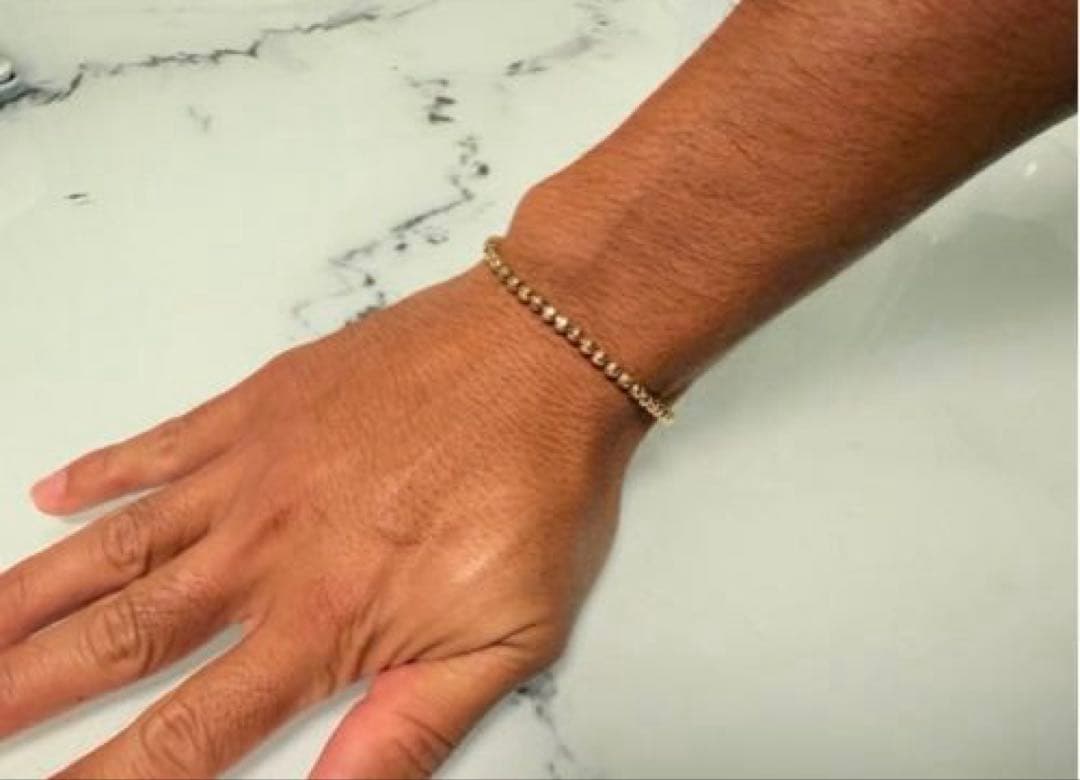 8g K18 ゴールドビーズブレスレット