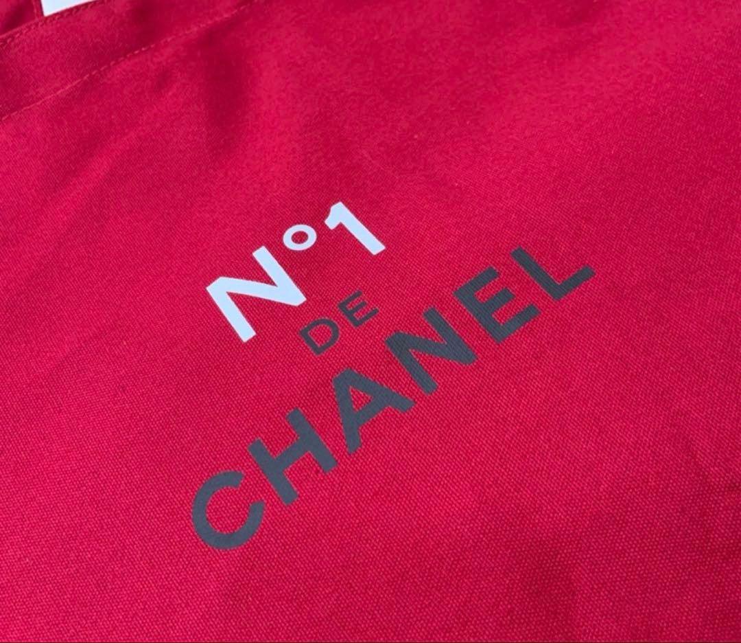 未使用 CHANEL ノベルティ 大容量 レッド トートバッグ