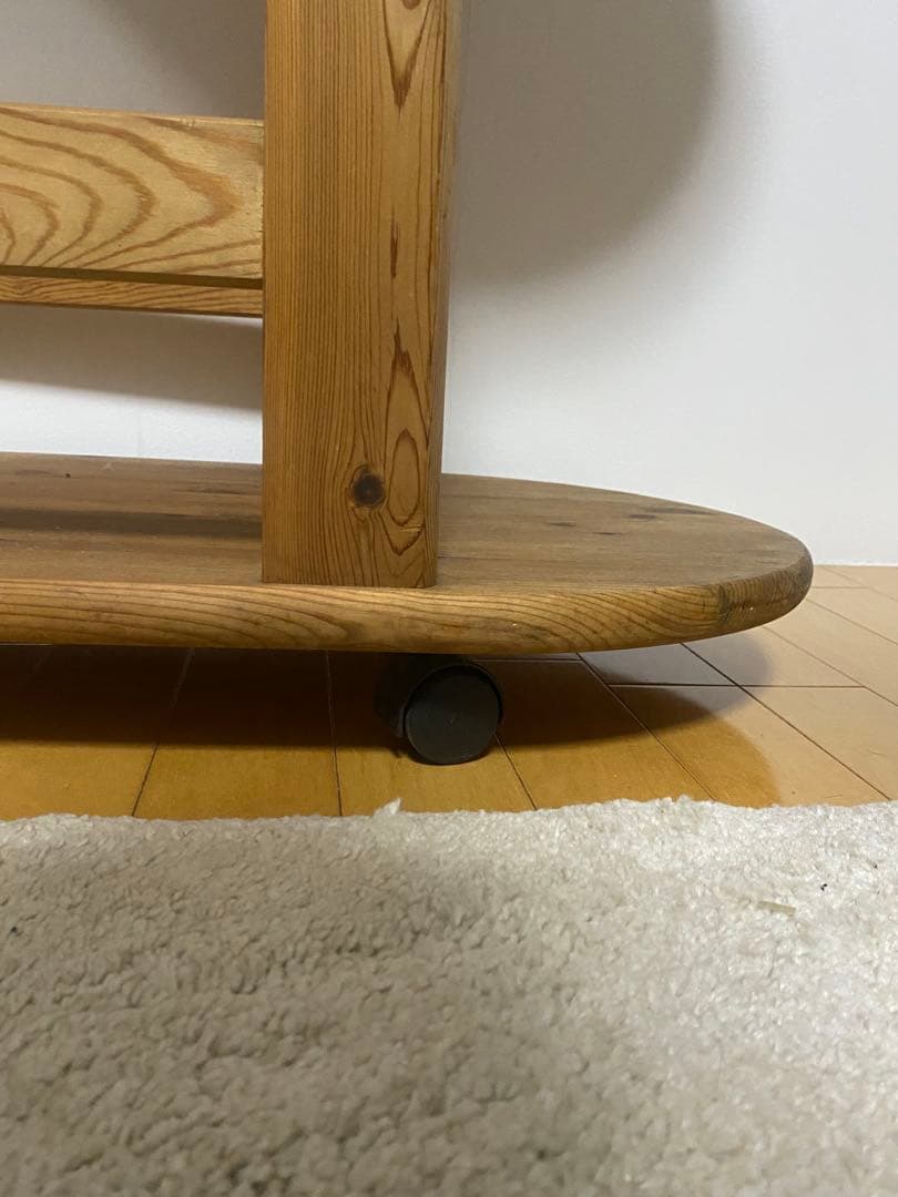 オランダ製ヴィンテージ　パインウッドワゴン　シェルフ