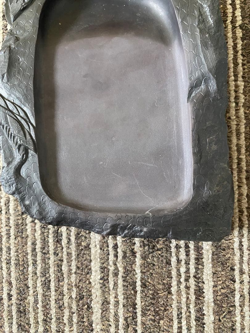 中国古玩　冠羅蕉硯 中国製 書道具 硯 端渓硯 中国美術 木箱