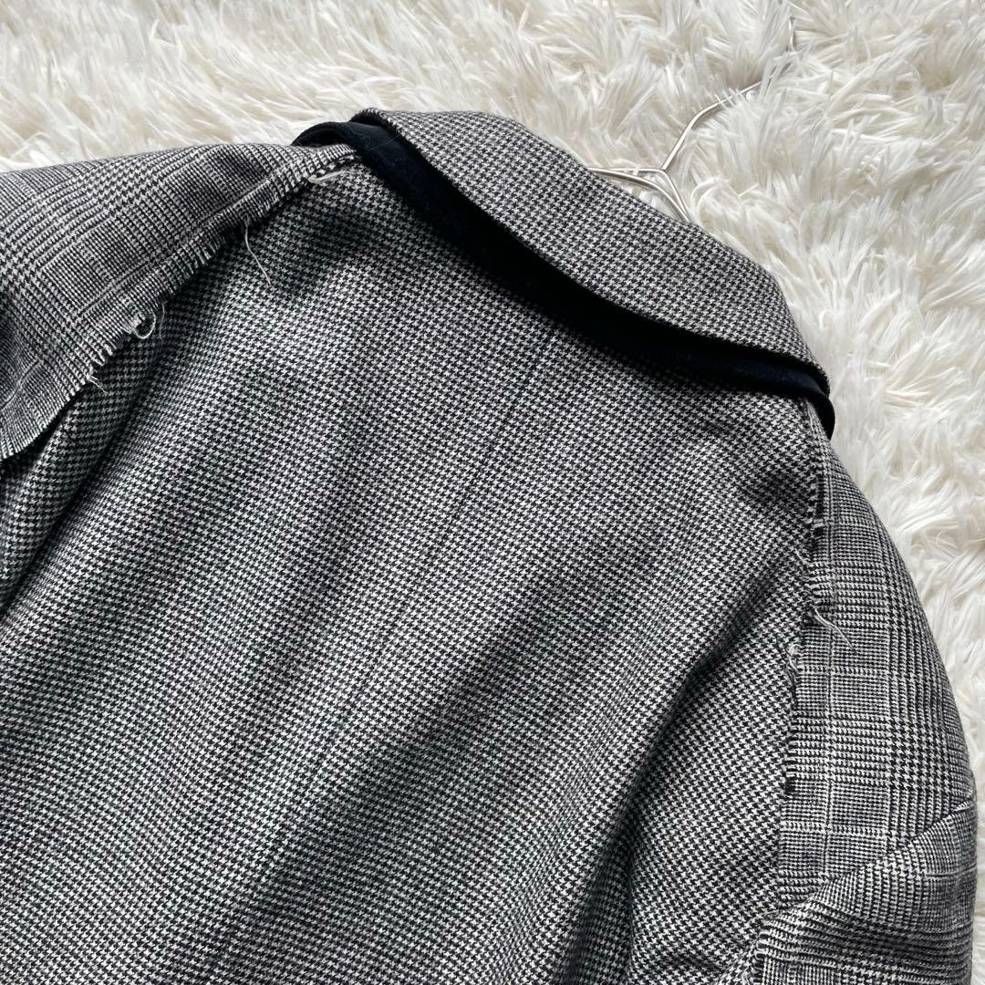 アウラ　極美品カットオフベロア切り替えチェスターコート　ロング