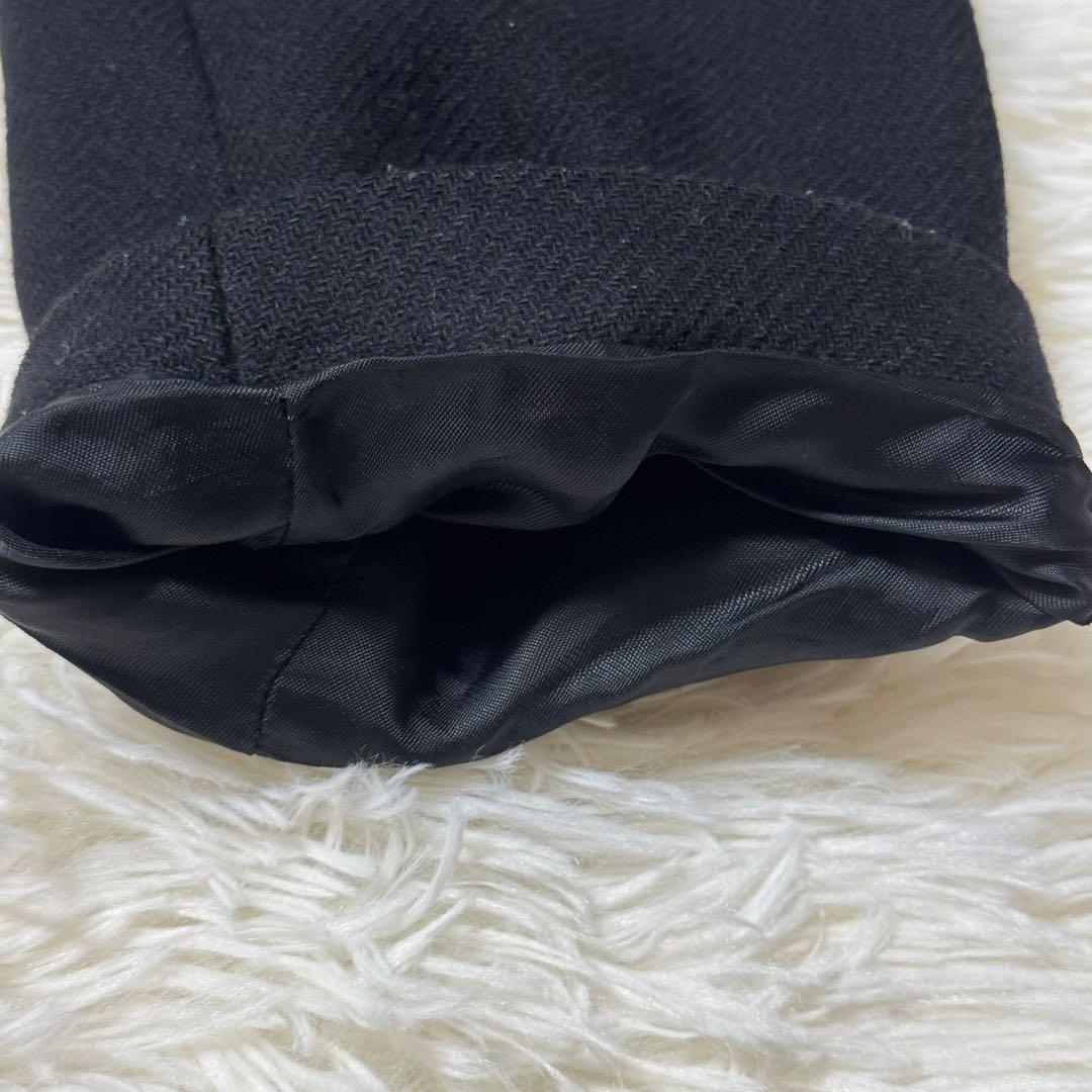 【極美品】ザラ マンテコ ヘリンボーン ダブルチェスターコート 黒 L相当