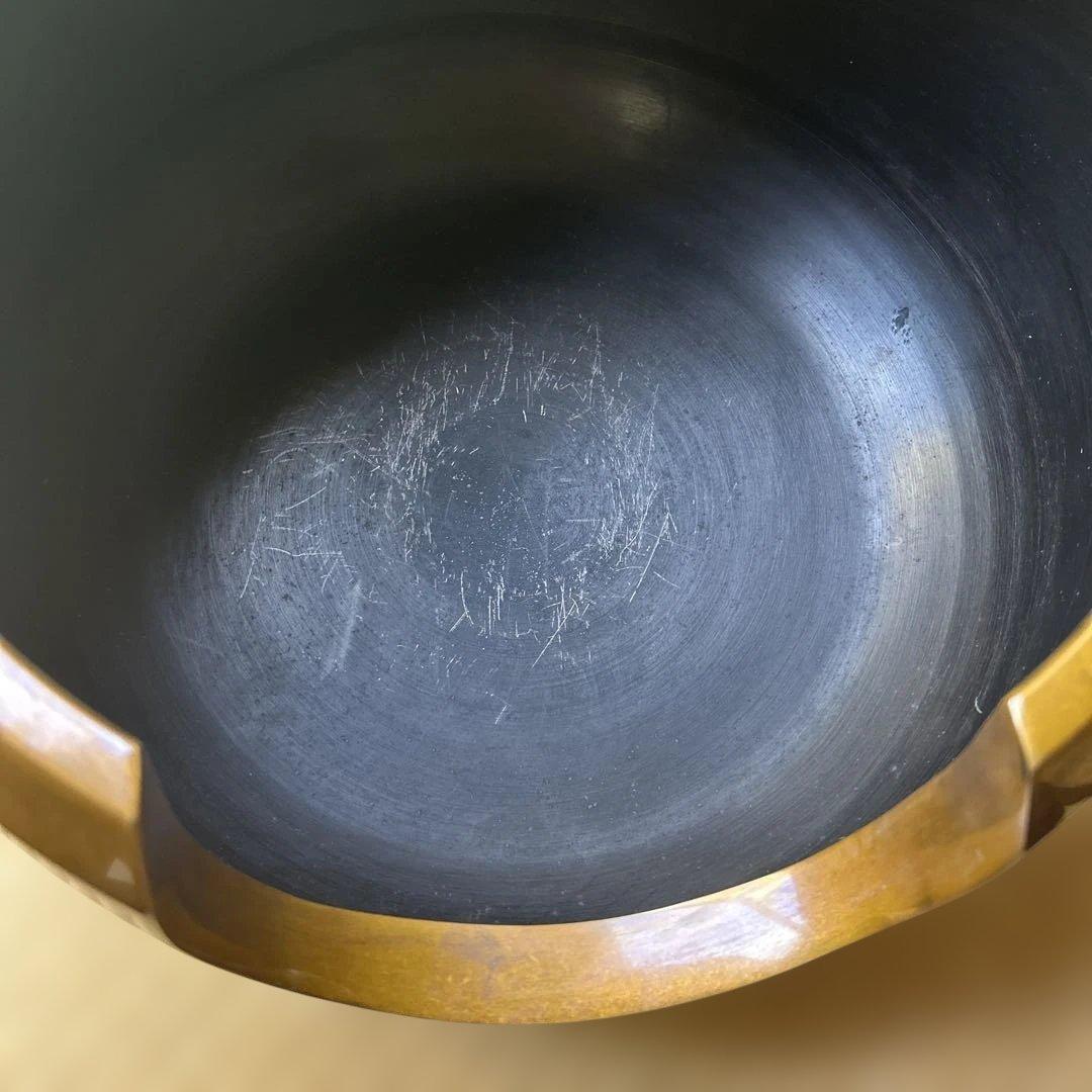 茶釜 菊池匠直作　唐銅大西風爐　風炉釜　共箱　【美品】