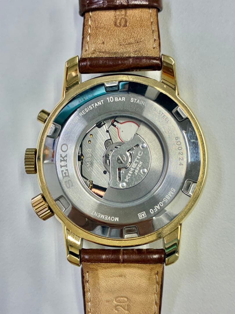 セイコー　キネティックワールドタイム　逆輸入品　レア　5M85-0AF0