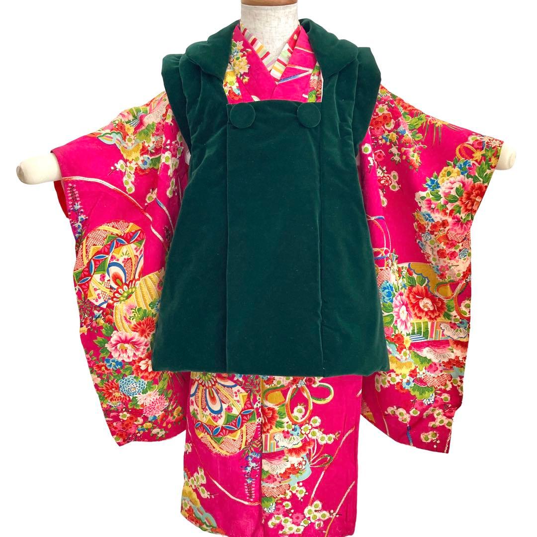 アンティーク3歳 女の子 子供着物 七五三 アンティーク着物 NO2