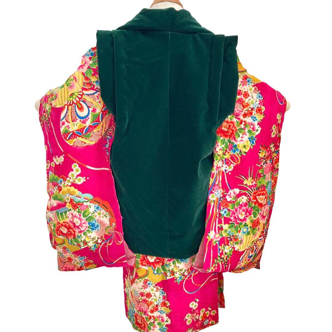 アンティーク3歳 女の子 子供着物 七五三 アンティーク着物 NO2