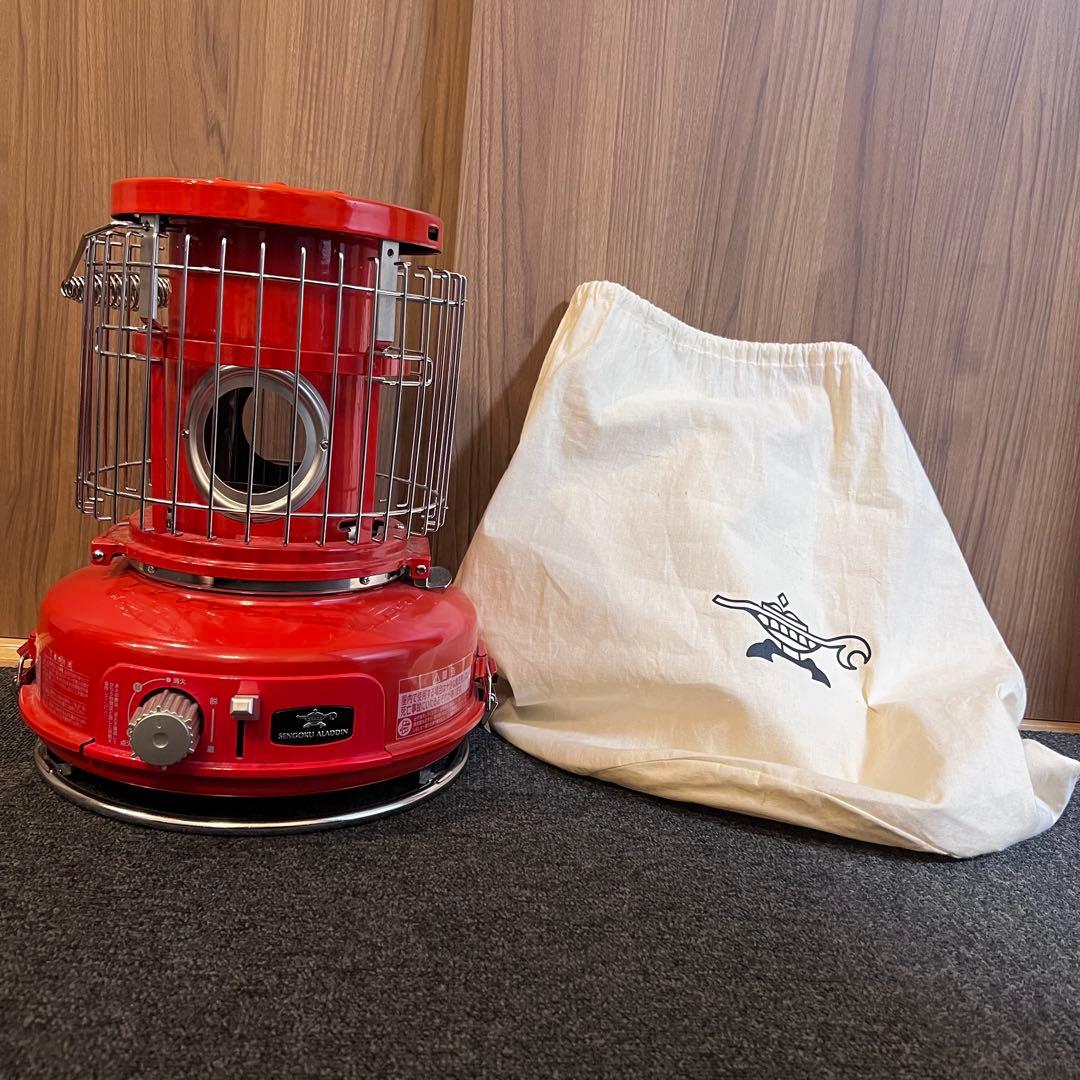 センゴクアラジン ポータブルガスストーブ レッド 収納ケース付