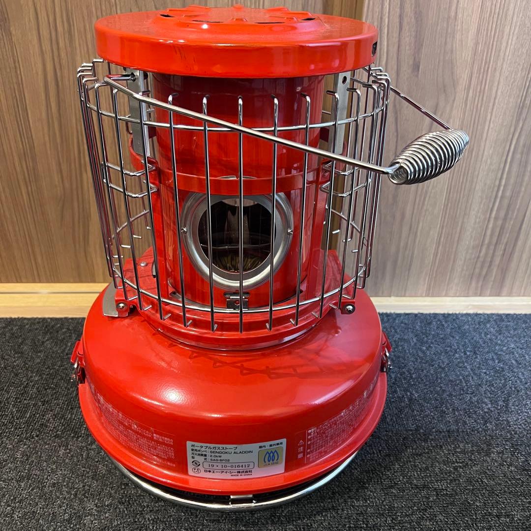 センゴクアラジン ポータブルガスストーブ レッド 収納ケース付
