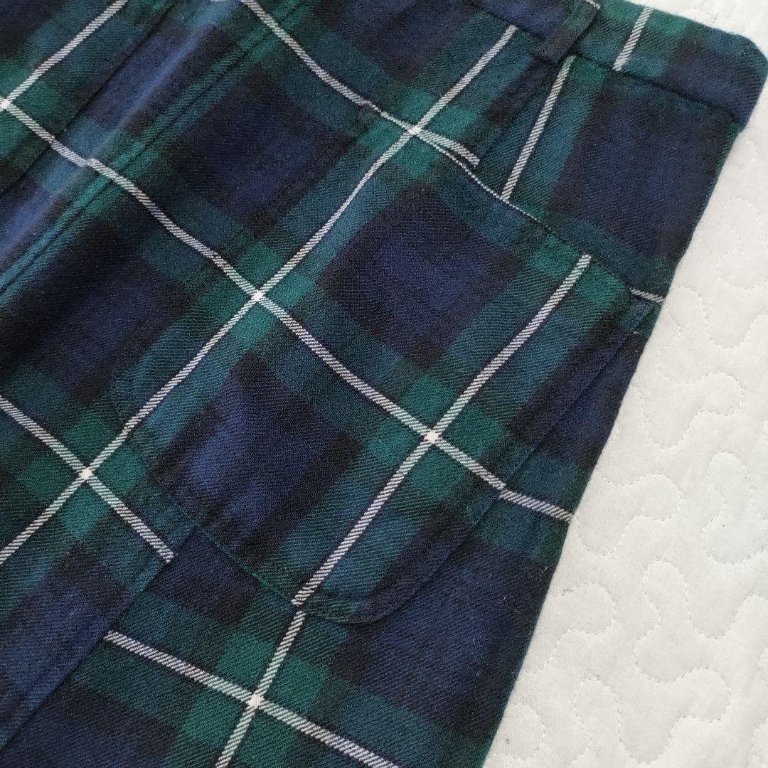 美品✨コムデギャルソン　ウールサルエルパンツ　タータンチェック　グリーン　SS