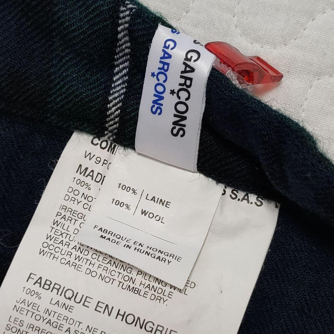 美品✨コムデギャルソン　ウールサルエルパンツ　タータンチェック　グリーン　SS