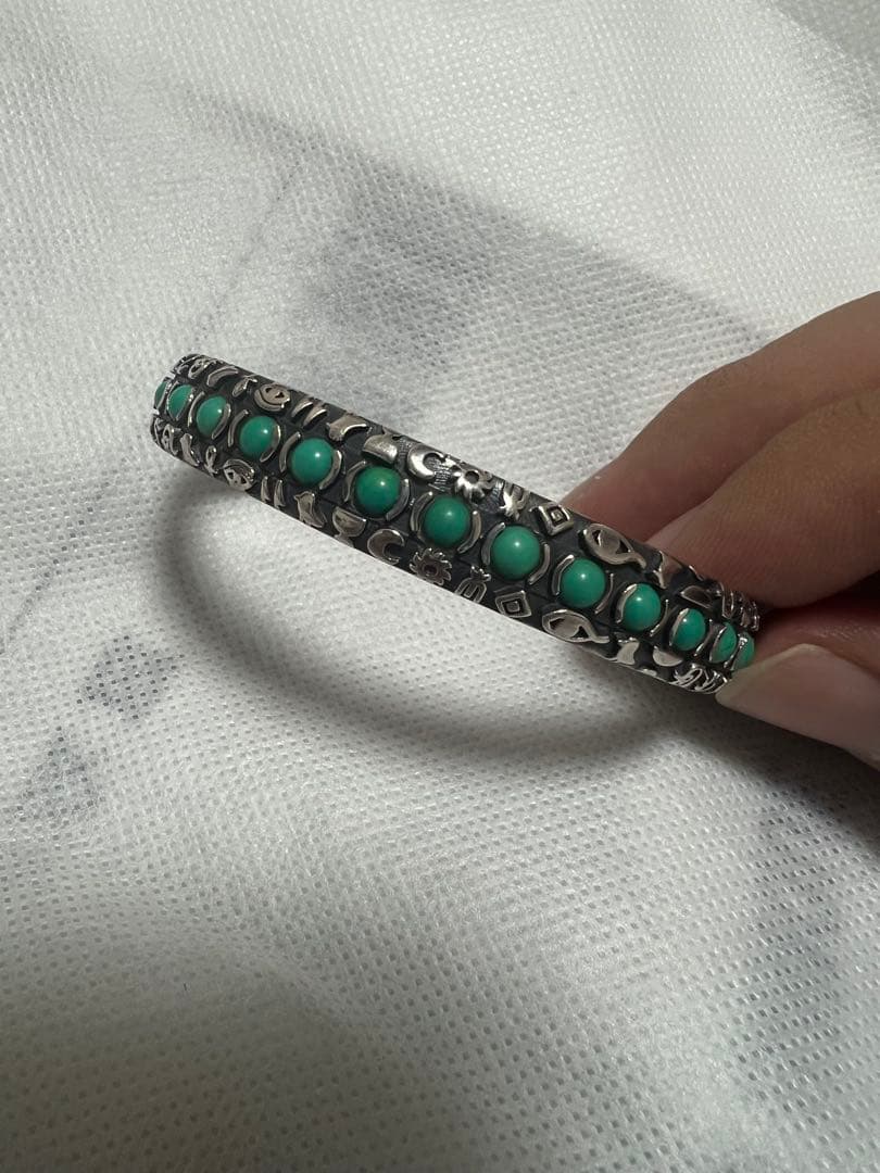 クレセントルナ バングル　ターコイズ　山下智久