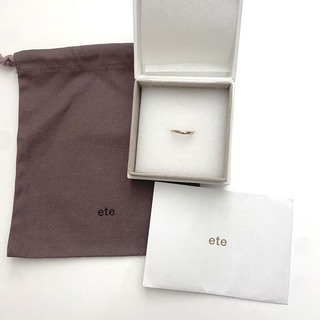 ete クレセントムーン リング ピンクゴールド　13号