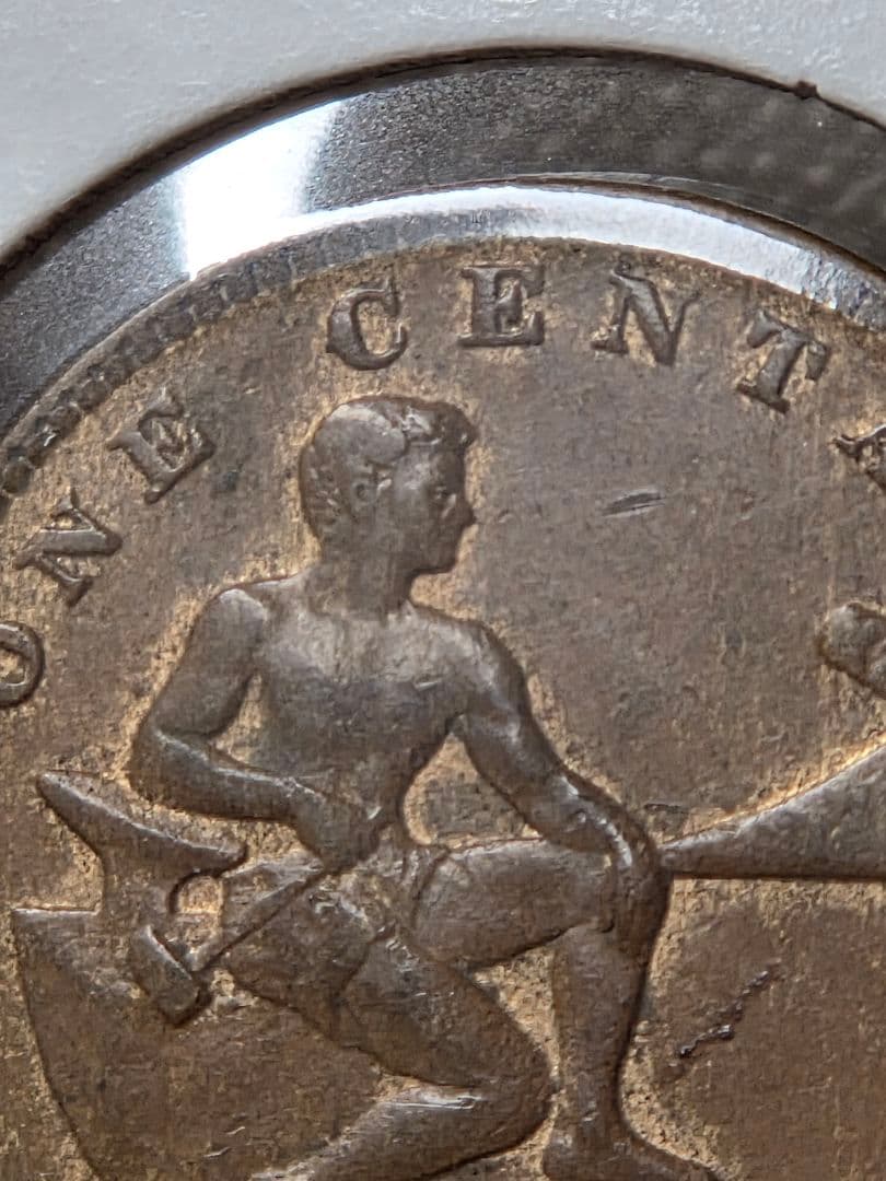 (稀少) フィリピン共和国(アメリカ統治下) 1 センタボ青銅貨　1920 S