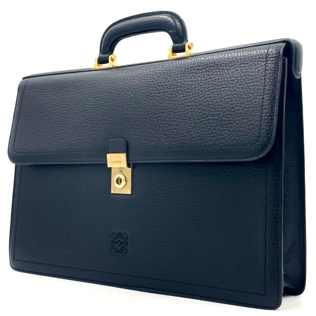 【極美品】LOEWE ロエベ アナグラム ビジネスバッグ ブリーフケース 通勤