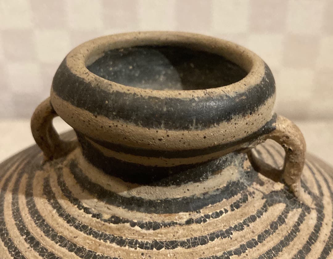 骨董　タイ　古都　スワンカクローク窯の耳付き、花瓶