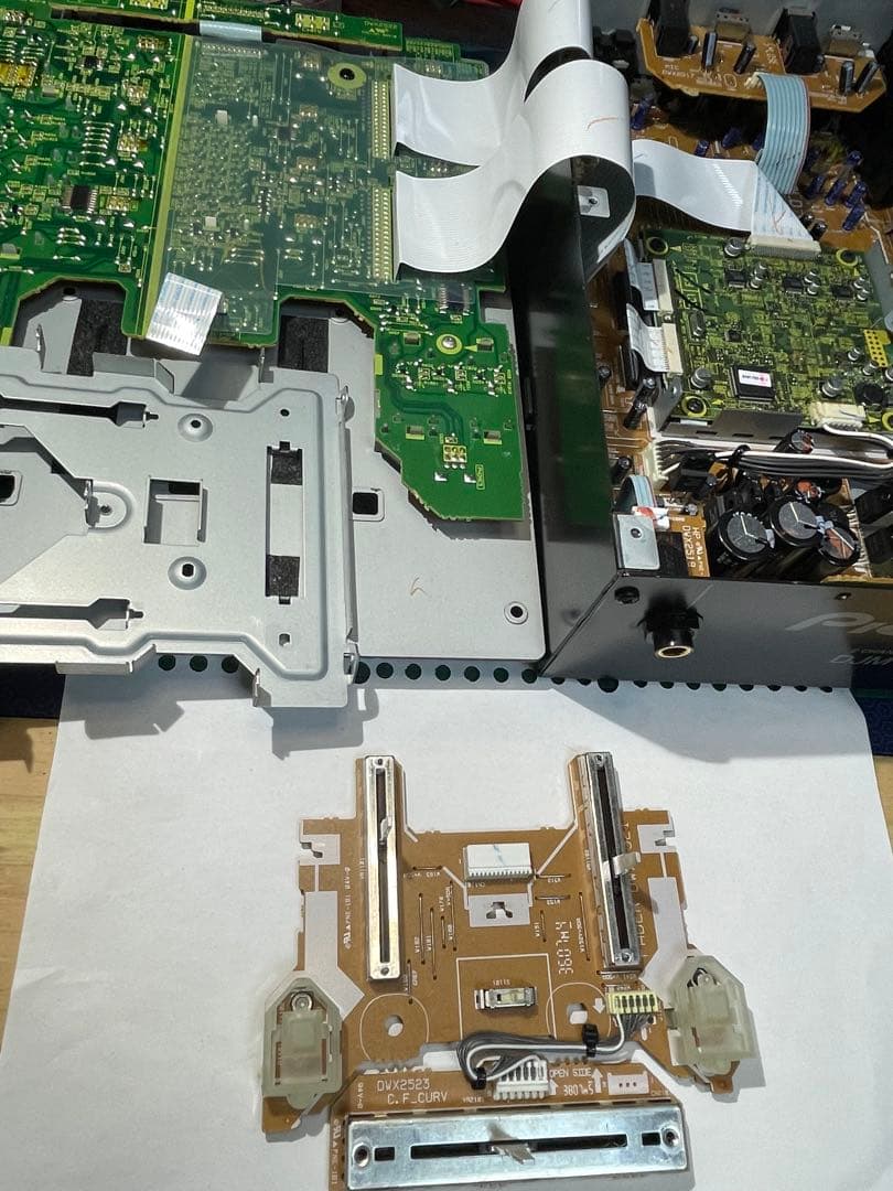 pioneer dj パイオニア　DJM-400 フェーダー内部メンテナンス