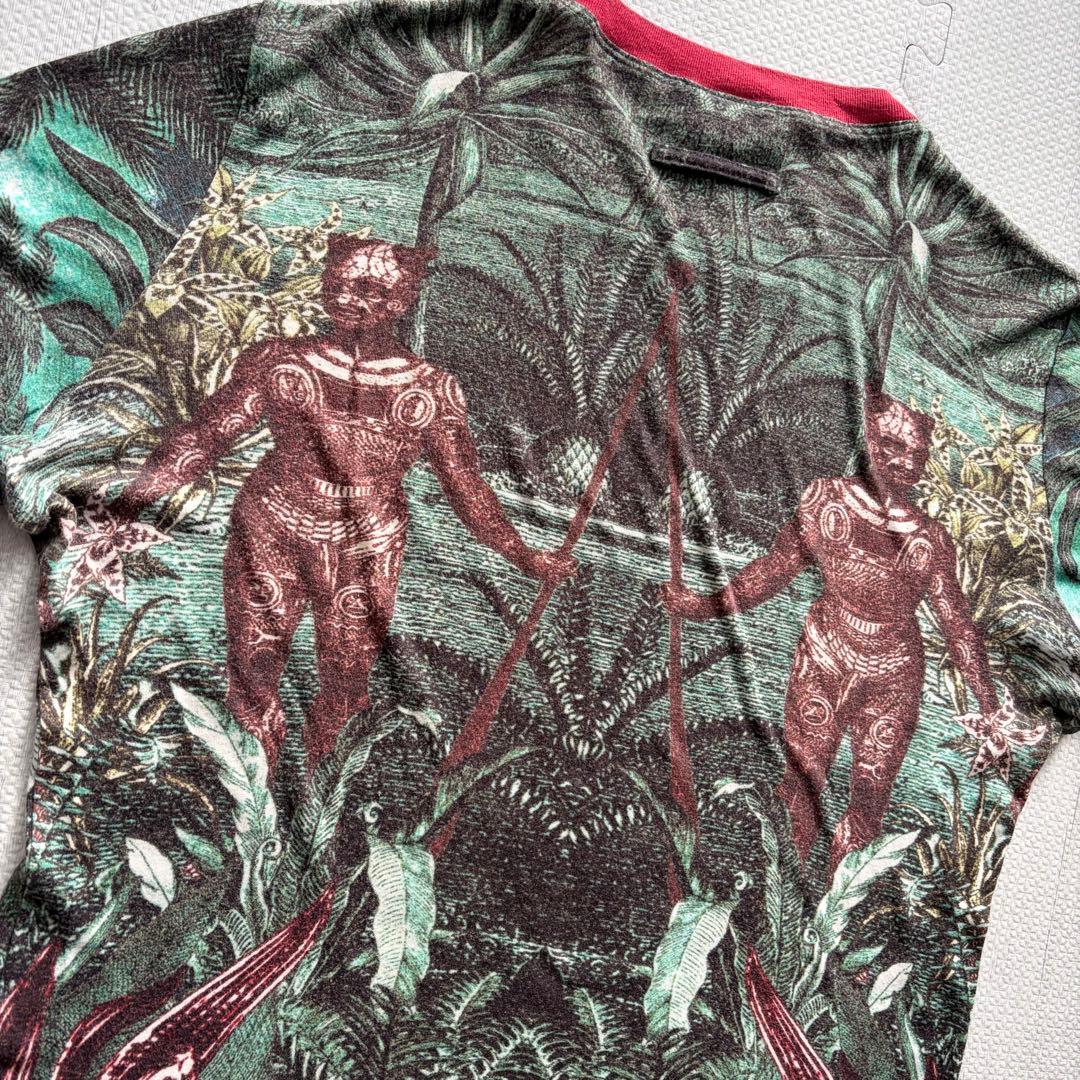 Jean Paul GAULTIER 総柄Tシャツ 48 日本製 アーカイブ