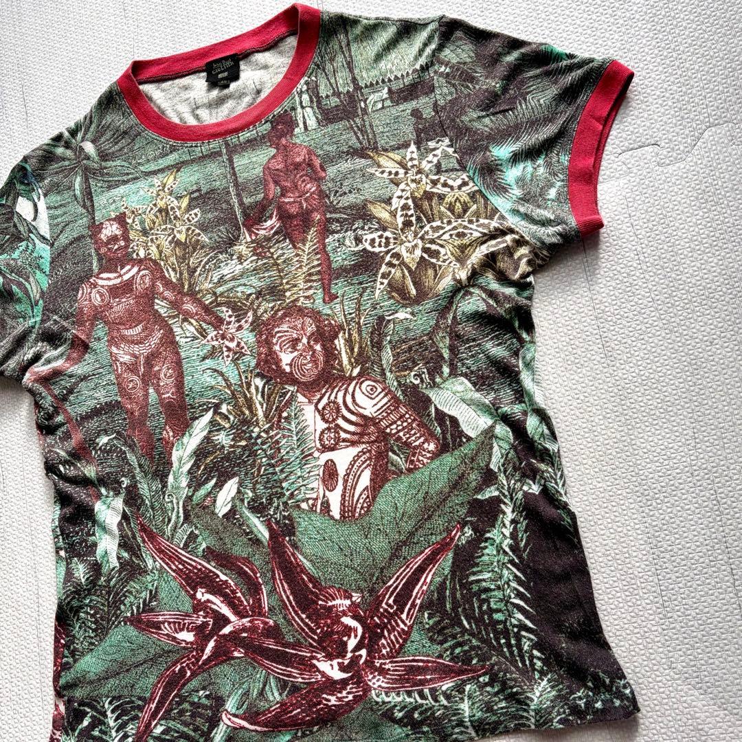 Jean Paul GAULTIER 総柄Tシャツ 48 日本製 アーカイブ