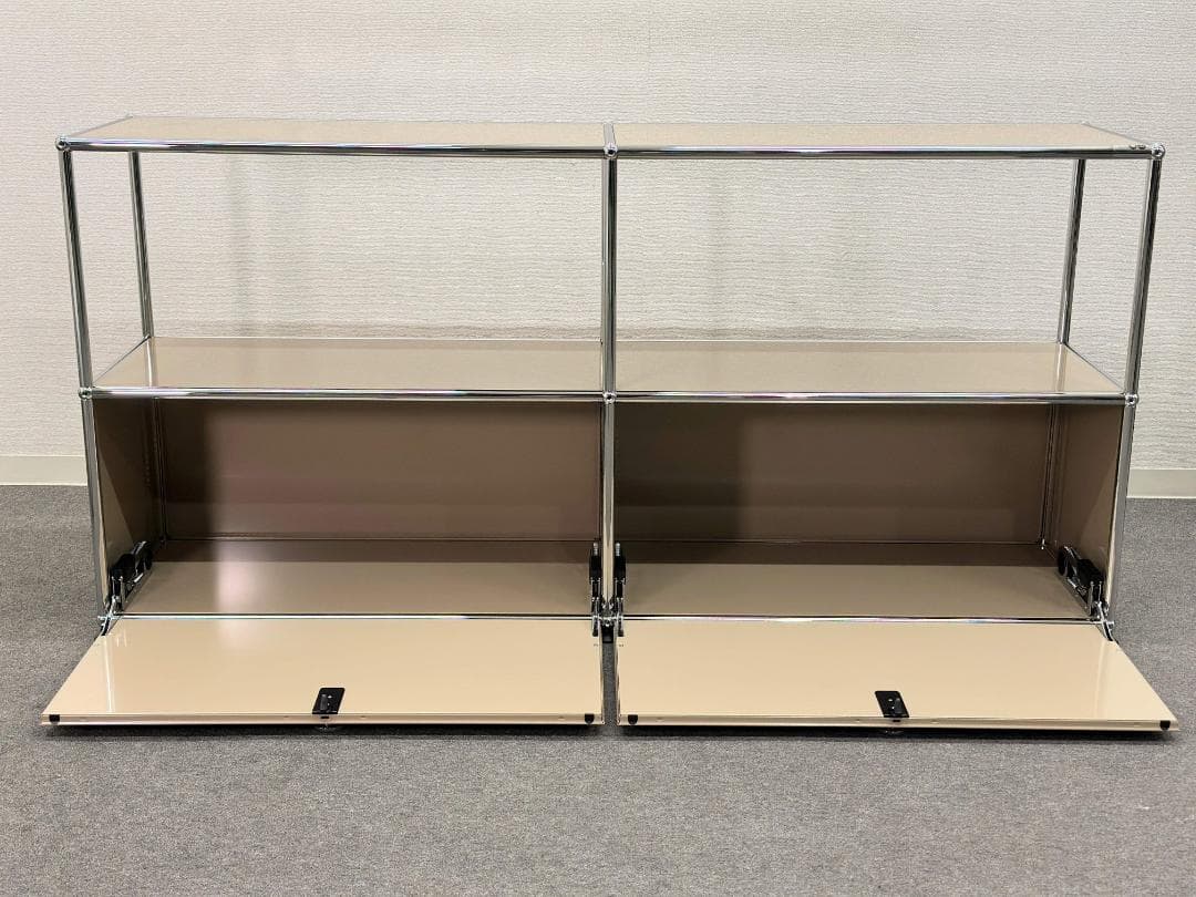 人気カラー！ほぼ未使用品■USMハラー■キャビネットシェルフ　2列2段　ベージュ
