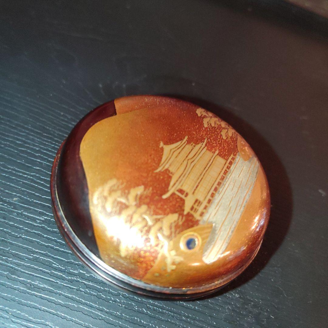 京都　金閣寺蒔絵　香合