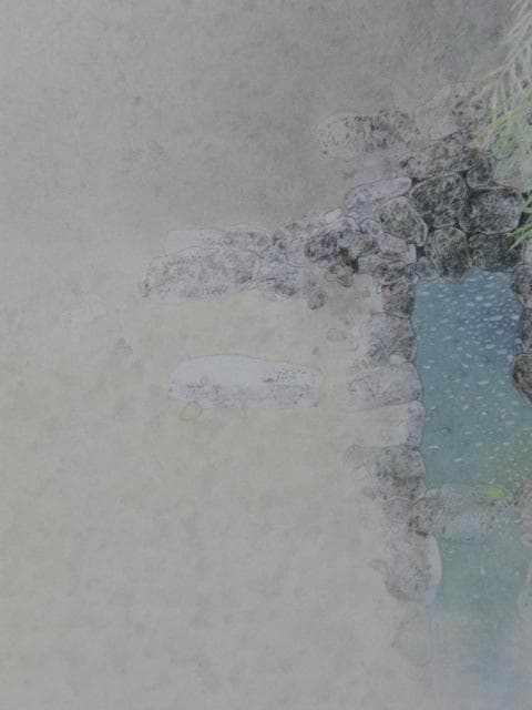 竹内浩一、【花折に涌く】、希少な額装用画集画、新品高級額 額装付