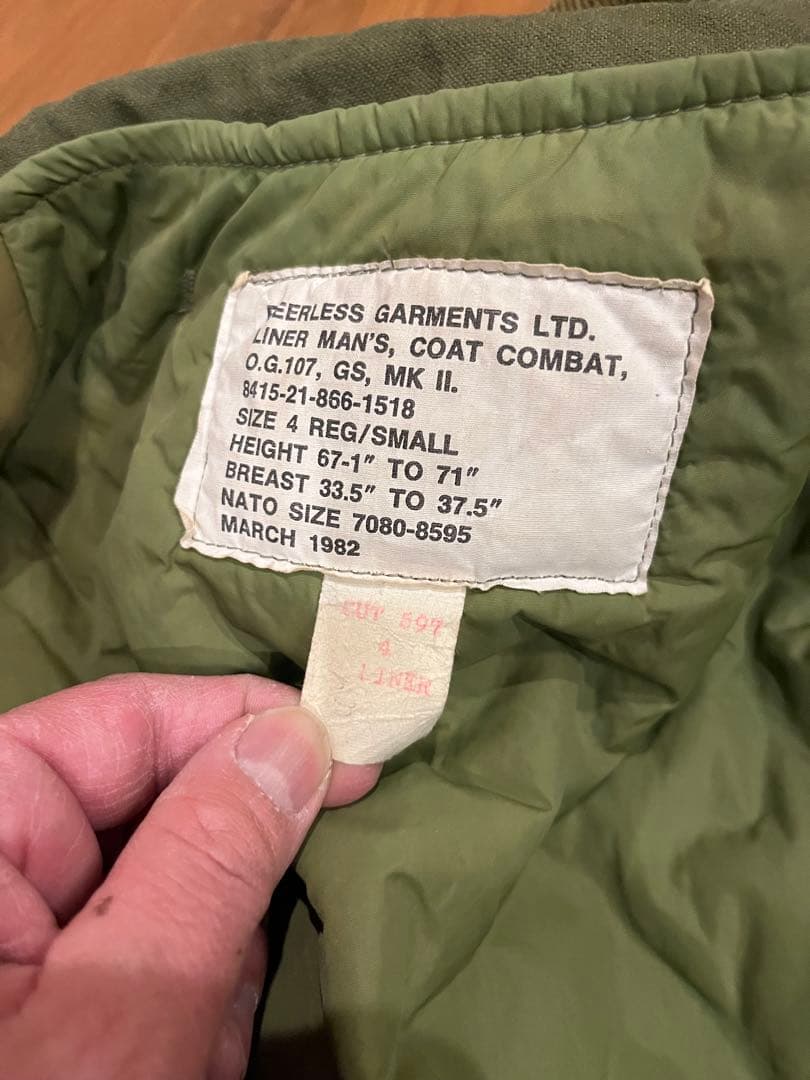 ヴィンテージカナダ軍のMK2コンバットジャケット