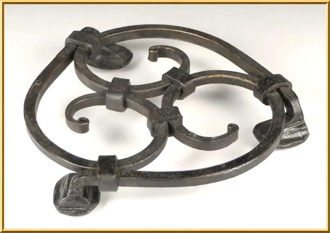 【犬釘のトリベット 】鍋敷 犬釘の鍋敷き 鉄道ファン 鉄道グッズ アイアンワーク