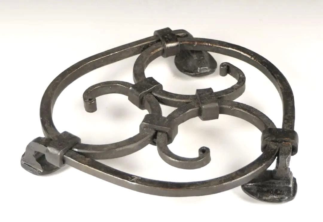 【犬釘のトリベット 】鍋敷 犬釘の鍋敷き 鉄道ファン 鉄道グッズ アイアンワーク