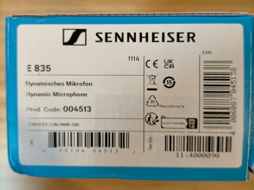 【新品】SENNHEISER ゼンハイザー e835 ダイナミックマイク