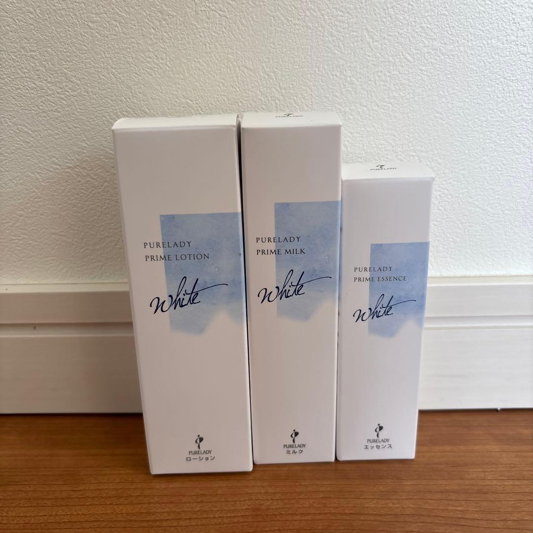 【新品未開封】ホワイトプライム3点セット　ピュアレディ 化粧水　美容駅　乳液