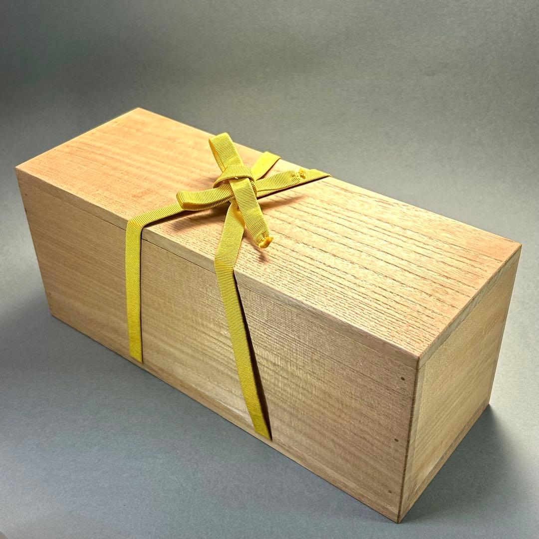 花入　『久田宗也書付　置筒竹花入』　あさきり　尋牛斎　お茶道具　書付箱　工芸品